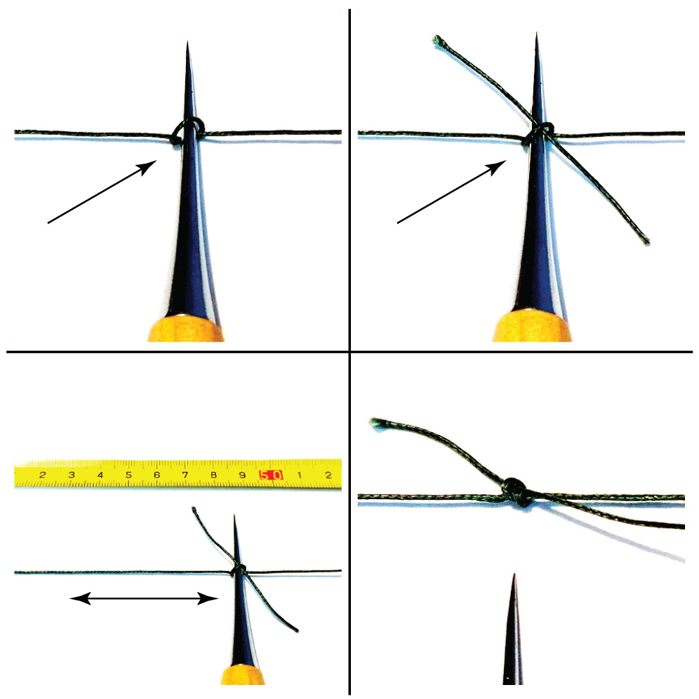 Wie man einen Knoten auf ein genaues Mass setzt.